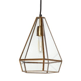 Prima Gold Metal and Glass Pyramid Pendant Light - Ornate Home