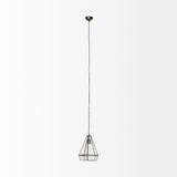 Prima Gold Metal and Glass Pyramid Pendant Light - Ornate Home