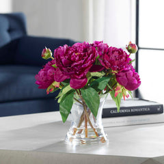 Prima Peony Pink/Purple Bouquet - Ornate Home