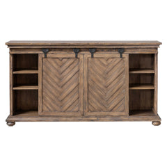 Primalia Barn Door Brown/Woodtone Media Console - Ornate Home