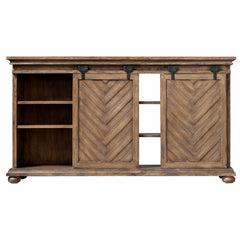 Primalia Barn Door Brown/Woodtone Media Console - Ornate Home