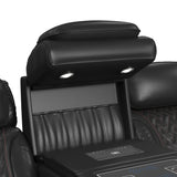 Prime Time Jett Black 3-Piece P3 Living Room Set with Red Stitching - Ornate Home