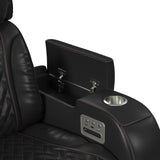 Prime Time Jett Black 3-Piece P3 Living Room Set with Red Stitching - Ornate Home