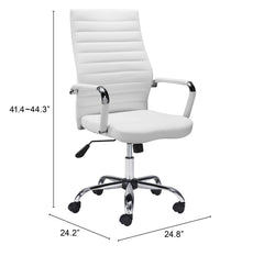 Primero White Office Chair - Ornate Home