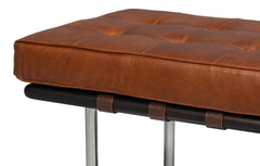 Prince Albert Brown Bench Leather - Ornate Home