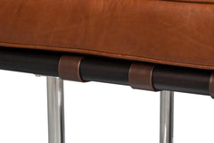 Prince Albert Brown Bench Leather - Ornate Home