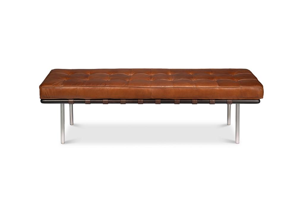 Prince Albert Brown Bench Leather - Ornate Home