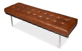 Prince Albert Brown Bench Leather - Ornate Home