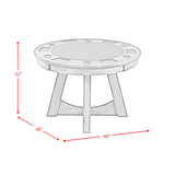 Prince Gray Round Game Table