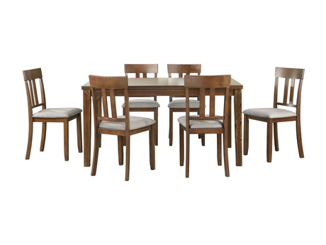 Prineville Cherry 7-Piece Pack Dinette Set - Ornate Home