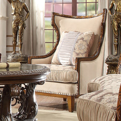 Priscilla Dark Oak 3pc Living Room Set  / HD-823 - Ornate Home