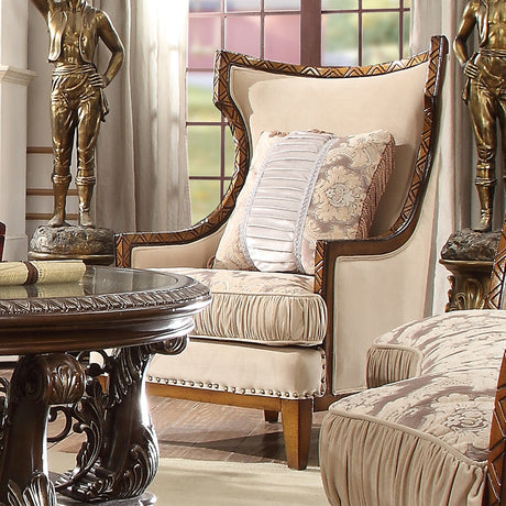 Priscilla Dark Oak 3pc Living Room Set  / HD-823 - Ornate Home