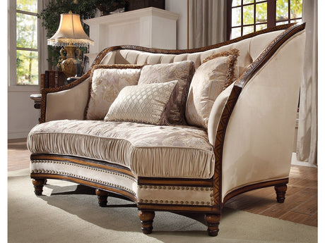 Priscilla Dark Oak Loveseat  / HD-823 - Ornate Home