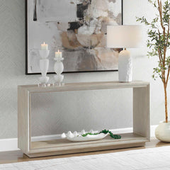 Prism Light Oak Console Table - Ornate Home