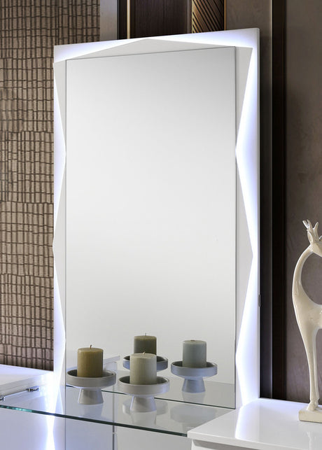 Prisma White Vanity Set w/ Stool - Ornate Home