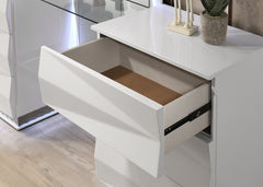 Prisma White Vanity Set w/ Stool - Ornate Home