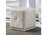 Prisma White Vanity Stool - Ornate Home