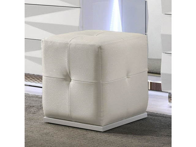 Prisma White Vanity Stool - Ornate Home