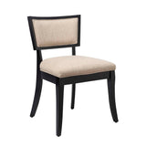 Pristine Beige Upholstered Fabric Dining Chairs (Set of 2) - Ornate Home