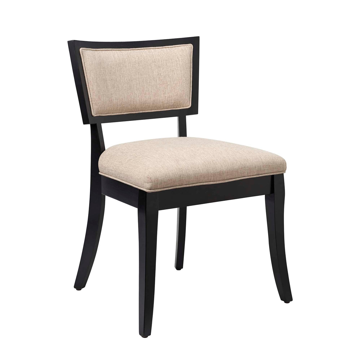 Pristine Beige Upholstered Fabric Dining Chairs (Set of 2) - Ornate Home