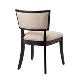 Pristine Beige Upholstered Fabric Dining Chairs (Set of 2) - Ornate Home