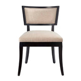 Pristine Beige Upholstered Fabric Dining Chairs (Set of 2) - Ornate Home