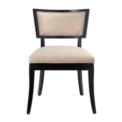 Pristine Beige Upholstered Fabric Dining Chairs (Set of 2) - Ornate Home