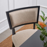 Pristine Beige Upholstered Fabric Dining Chairs (Set of 2) - Ornate Home