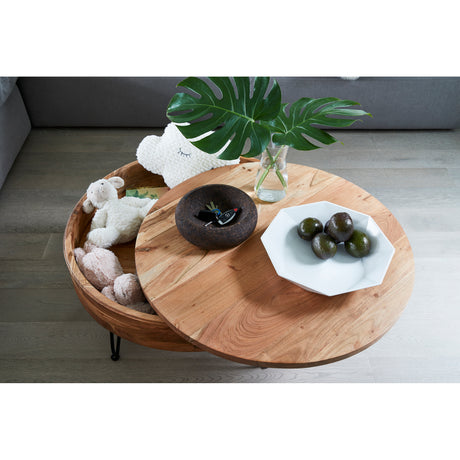 Privado Natural Storage Coffee Table - Ornate Home