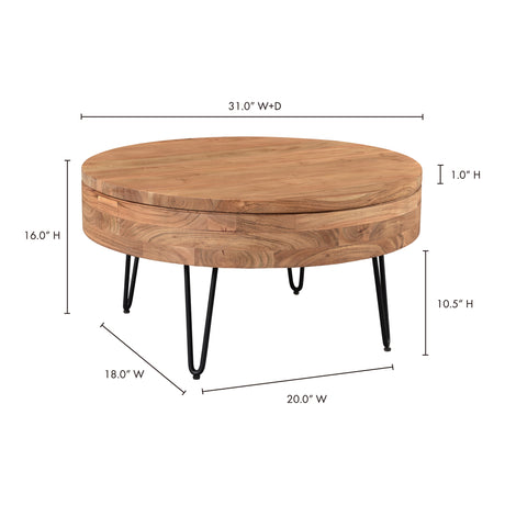 Privado Natural Storage Coffee Table - Ornate Home
