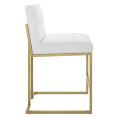 Privy Gold/White Upholstered Fabric Counter Stool (Set of 2) - Ornate Home
