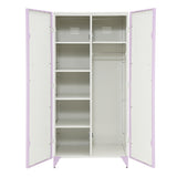 Priya II White & Light Purple Armoire - Ornate Home