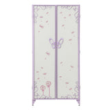 Priya II White & Light Purple Armoire - Ornate Home