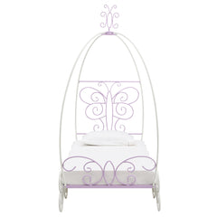 Priya II White & Light Purple Full Bed - Ornate Home