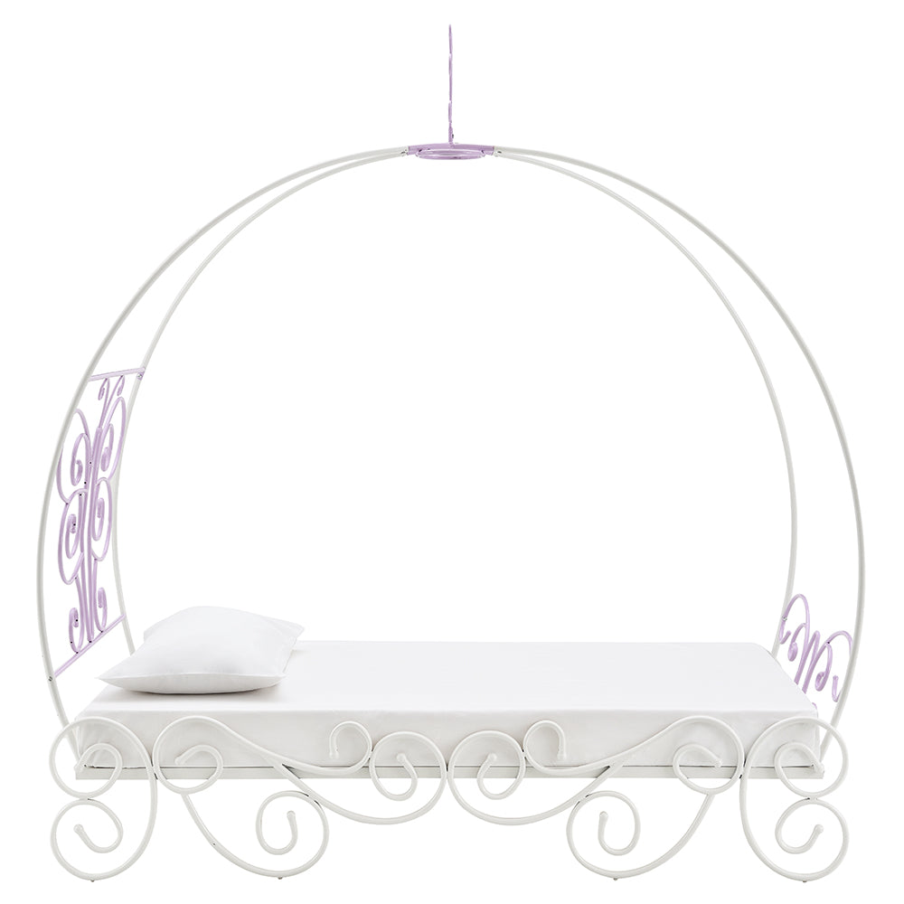Priya II White & Light Purple Full Bed - Ornate Home