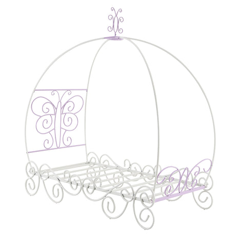 Priya II White & Light Purple Full Bed - Ornate Home