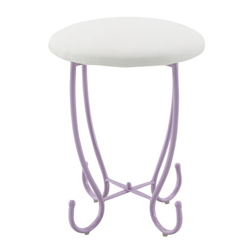 Priya II White & Light Purple Vanity Set - Ornate Home
