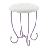 Priya II White & Light Purple Vanity Set - Ornate Home