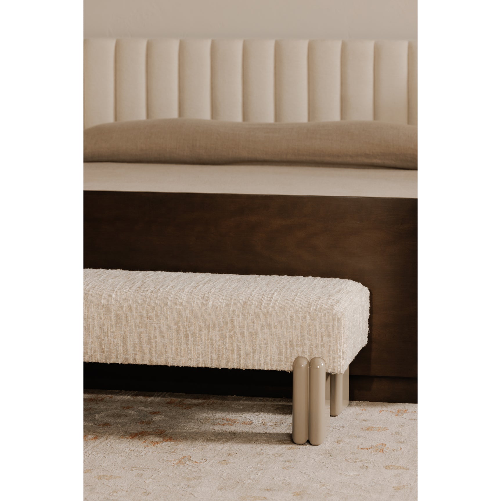 Priya Off White Bench - Ornate Home