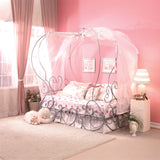 Priya Silver Twin Bed w/ Canopy - Ornate Home