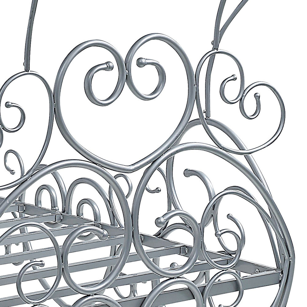 Priya Silver Twin Bed w/ Canopy - Ornate Home