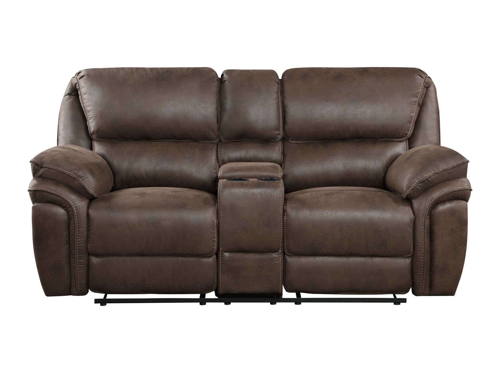 Proctor Brown Double Reclining Loveseat - Ornate Home
