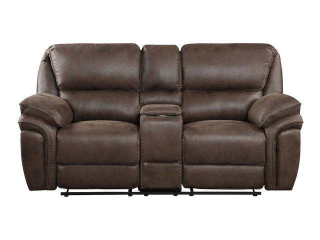 Proctor Brown Double Reclining Loveseat - Ornate Home