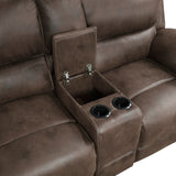 Proctor Brown Double Reclining Loveseat - Ornate Home