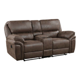 Proctor Brown Double Reclining Loveseat - Ornate Home