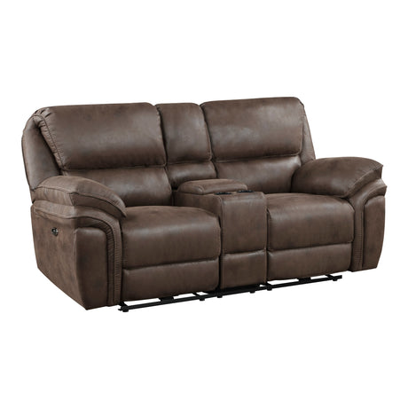 Proctor Brown Power Double Reclining Loveseat - Ornate Home