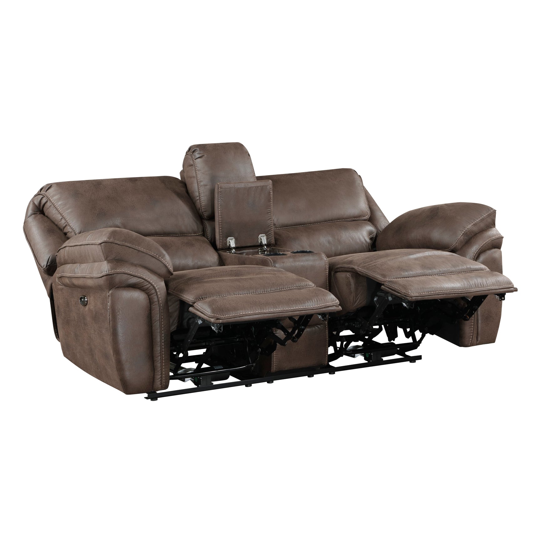 Proctor Brown Power Double Reclining Loveseat - Ornate Home