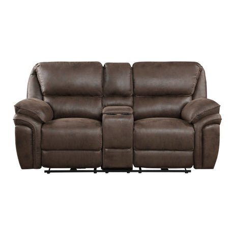 Proctor Brown Power Double Reclining Loveseat - Ornate Home