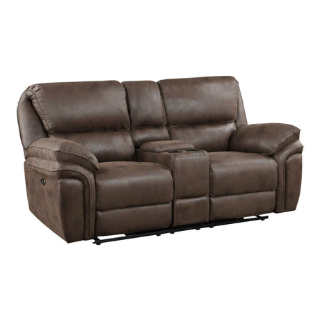 Proctor Brown Power Double Reclining Loveseat - Ornate Home
