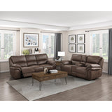 Proctor Brown Power Double Reclining Loveseat - Ornate Home